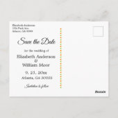 Schöne White Daisies Save the Date Postcard Postkarte (Rückseite)