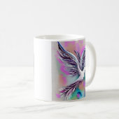 Schöne White Ethereal Wasserfarbe Taube Kaffeetasse (VorderseiteRechts)