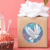 Schöne White Glitzer Peace Dove