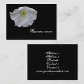 Schöne White Petunia Business Card Visitenkarte (Vorne/Hinten)