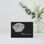 Schöne White Petunia Business Card Visitenkarte (Stehend Vorderseite)
