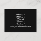 Schöne White Petunia Business Card Visitenkarte (Rückseite)