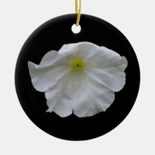 Schöne White Petunia Custom Geburtstag Keramikornament