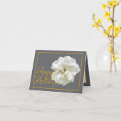 Schöne White Rose Blume Hübsch Happy Birthday Karte (Gelbe Blume)