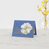 Schöne White Rose Blume Hübsch Happy Birthday Karte (Gelbe Blume)