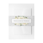 Schöne White Roses Blumenhochzeit Einladungsbanderole (Vorderseite Beispiel)