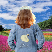 Schöne White Swan Bride Jeansjacke