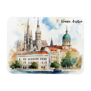 Schöne Wien Österreich Stadtansicht Malerei Magnet