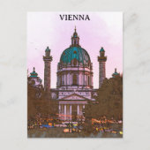 Schöne Wiener Kirchenarchitektur Postkarte (Vorderseite)
