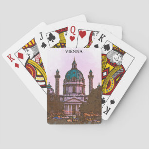 Schöne Wiener Österreich Kirchenarchitektur Spielkarten