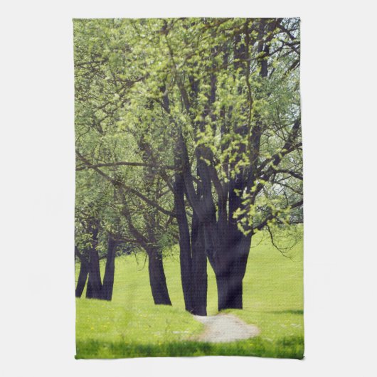 Schöne Wiese Geschirrtuch (Vertikal)