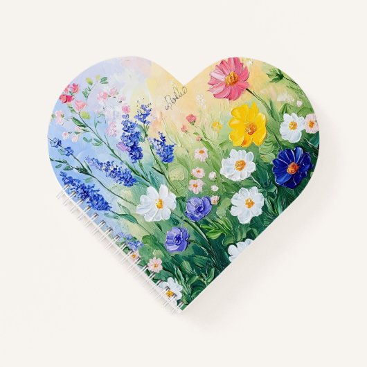 Schöne Wiesen mit Wildblumen Notizblock (Vorderseite)