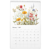 Schöne Wildblume Botanischer Garten Kalender (Feb 2027)