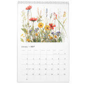 Schöne Wildblume Botanischer Garten Kalender (Jan 2027)