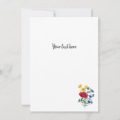 Schöne Wildblume Bouquet Card (Rückseite)