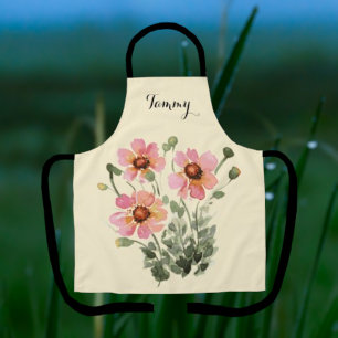 Schöne Wildblume der Wasserfarben Personalisierte  Schürze