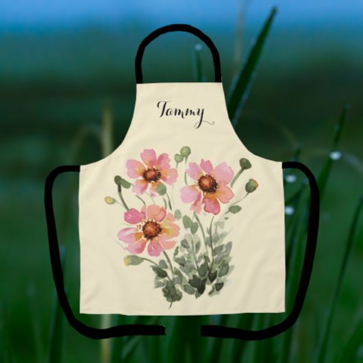 Schöne Wildblume der Wasserfarben Personalisierte  Schürze