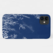 Schöne Wildblume Doodles Monogramm Case-Mate iPhone Hülle (Rückseite (Horizontal))