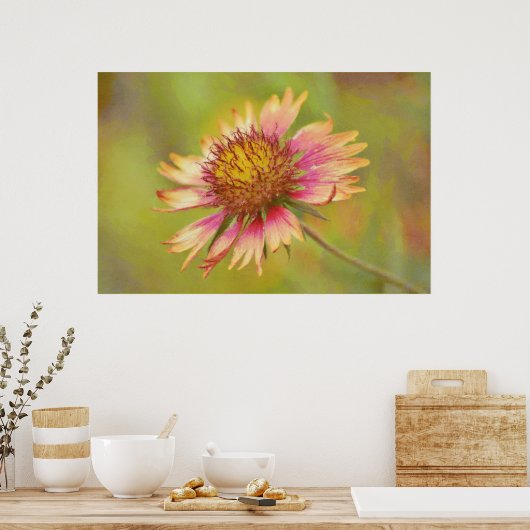 Schöne Wildblume Feuerrader Kunst Poster (Küche)