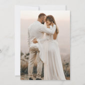 Schöne Wildblume Garden Beige Foto Hochzeit Einladung (Rückseite)