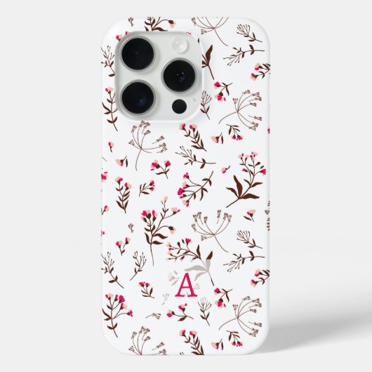 Schöne Wildblume Initial stylish Case-Mate iPhone Hülle (Rückseite)