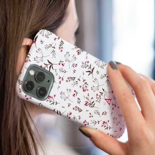 Schöne Wildblume Initial stylish Case-Mate iPhone Hülle