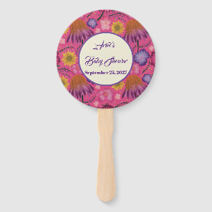 Schöne Wildblume Pink Babydusche Fächer