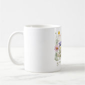 Schöne Wildblume Wasserfarbe Botanischer Garten Kaffeetasse (Links)