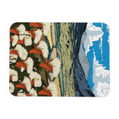 Schöne Wildblume Wiesen Landschaft Magnet (Horizontal)