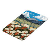 Schöne Wildblume Wiesen Landschaft Magnet (Linke Seite)