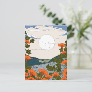 Schöne Wildblume Wiesen Landschaft Postkarte