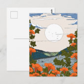 Schöne Wildblume Wiesen Landschaft Postkarte (Vorne/Hinten)