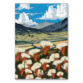 Schöne Wildblume Wiesen Landschaft Tischnummer (Vorderseite)