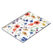 Schöne Wildblumen, Aquarell, Mohn, Notizblock (Linke Seite)