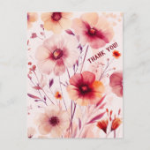 Schöne Wildblumen Blume DANKE Postkarte (Vorderseite)