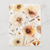 Schöne Wildblumen Blume DANKE Postkarte (Vorderseite)