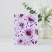 Schöne Wildblumen Blume DANKE Postkarte (Stehend Vorderseite)