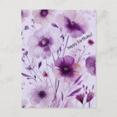 Schöne Wildblumen Blume GLÜCKLICH GEBURTSTAG Postkarte (Vorderseite)