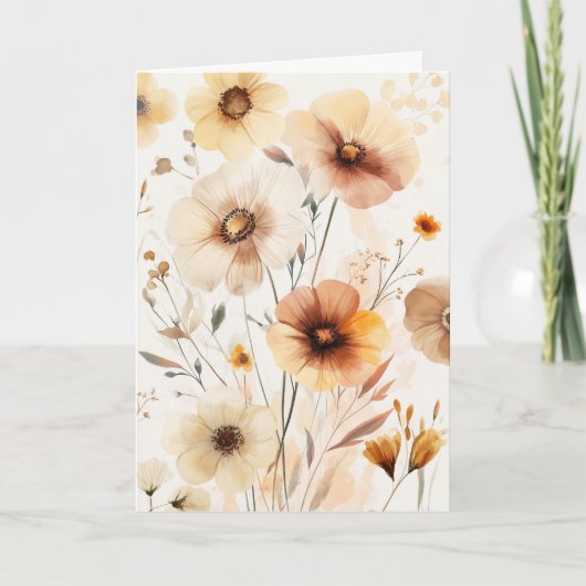 Schöne Wildblumen Blume SORRY FÜR IHREN VERLUST Karte (Vorderseite)