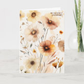 Schöne Wildblumen Blume SORRY FÜR IHREN VERLUST Karte (Vorderseite)