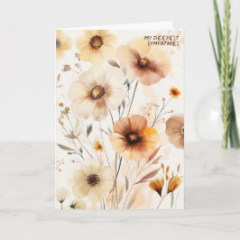 Schöne Wildblumen Blume SORRY FÜR IHREN VERLUST Karte