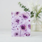 Schöne Wildblumen Blume WERDEN BALD GUT Postkarte (Stehend Vorderseite)