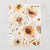 Schöne Wildblumen Blume WERDEN BALD GUT Postkarte (Vorderseite)