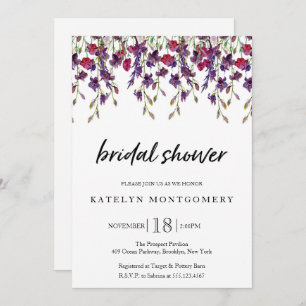 Schöne Wildblumen Bridal Dusche Einladungen