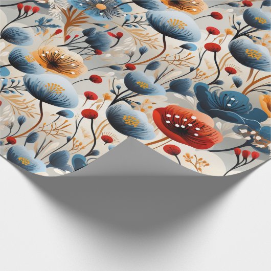 Schöne Wildblumen Geschenkpapier (Ecke)