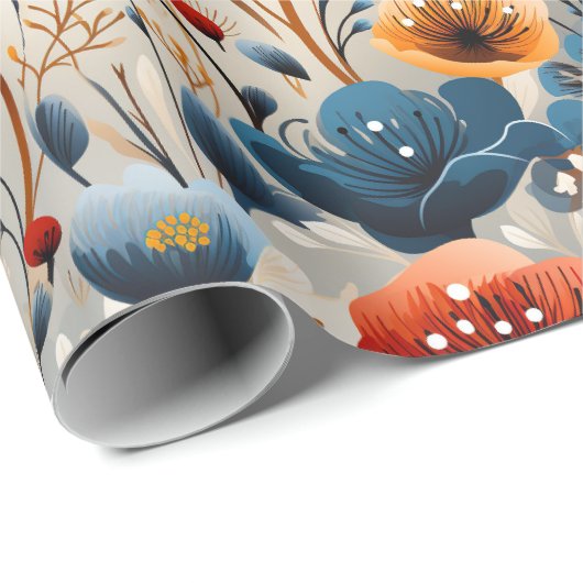 Schöne Wildblumen Geschenkpapier (Rolleneckpunkt)