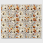 Schöne Wildblumen Geschenkpapier (Flach)