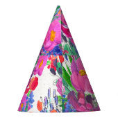 Schöne Wildblumen: Handgezeichnete Kunst. Partyhütchen (Rückseite)