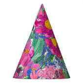 Schöne Wildblumen: Handgezeichnete Kunst. Partyhütchen (Links)
