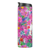 Schöne Wildblumen: Handgezeichnete Kunst. Thermosbecher (Nach rechts gedreht)